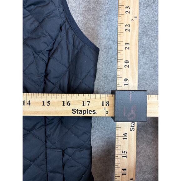 Vintage Y2K Hollister Quilted Puffer Vest Womens Small Black Full Zip Insulated - Picture 6 of 7